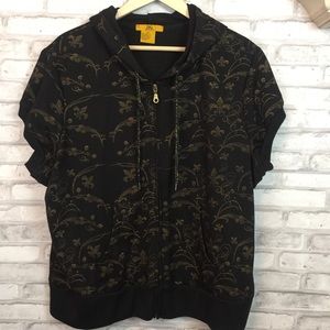 🌟 Sale! 3X Drama Black & Gold zip up hoodie